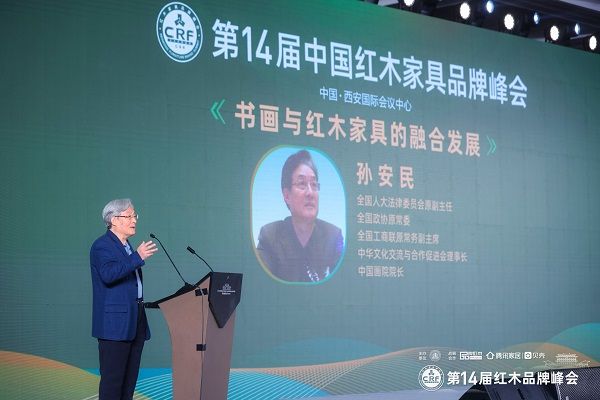 全國(guó)人大法律委員會(huì)原副主任、全國(guó)政協(xié)原常委、全國(guó)工商聯(lián)原常務(wù)副主席孫安民發(fā)表演講